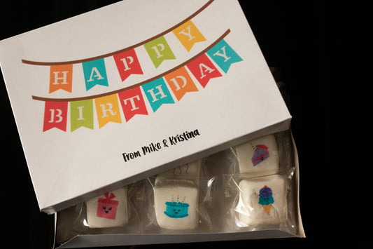 Custom Printed Marshmallow Box for Birthdays, Graduations, Baby Showers, and More!