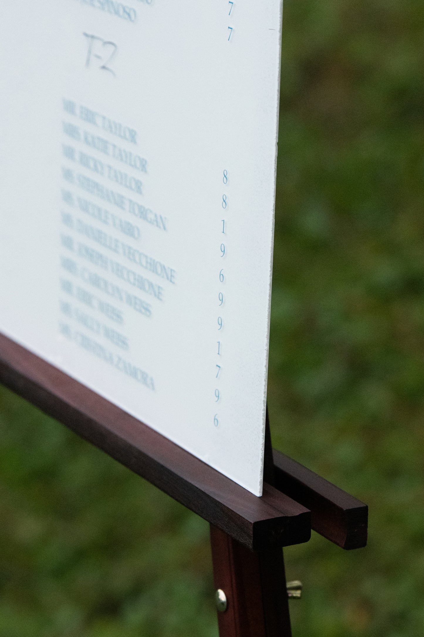 Customizable UV Printed Acrylic Seating Charts with Hand-Painted Backing