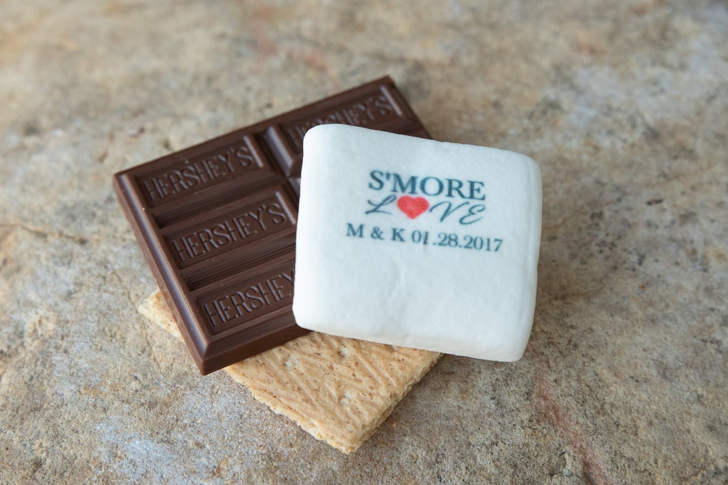 S'more Wedding Favors with Custom Text or Images - A Unique Treat for Guests